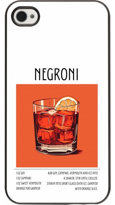 iPhone 4/4s Case Hülle - Cocktail Rezept Negroni