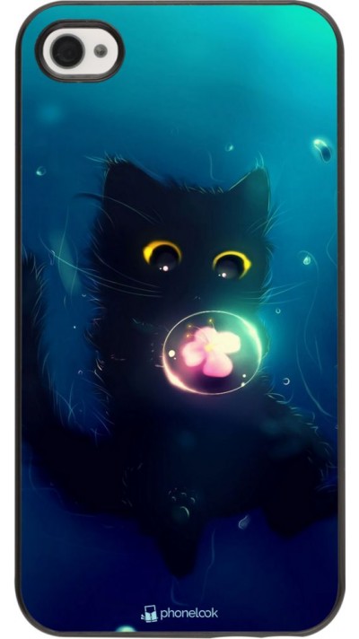 Hülle iPhone 4/4s - Cute Cat Bubble