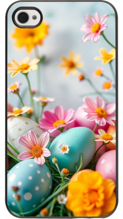 Coque iPhone 4/4s - Easter 2026 Eggs with flowers