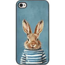 Coque iPhone 4/4s - Easter 2026 Rabbit navy