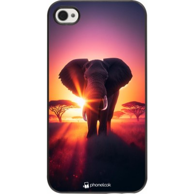 Coque iPhone 4/4s - Elephant Sunrise Beauty