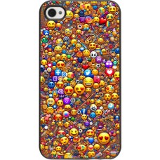 iPhone 4/4s Case Hülle - Emoji gemischt