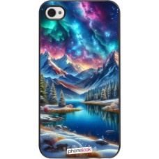 iPhone 4/4s Case Hülle - Fantasiebergsee Himmel Sterne