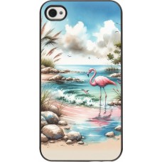 iPhone 4/4s Case Hülle - Flamingo Aquarell