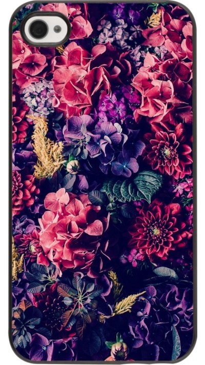 Hülle iPhone 4/4s - Flowers Dark