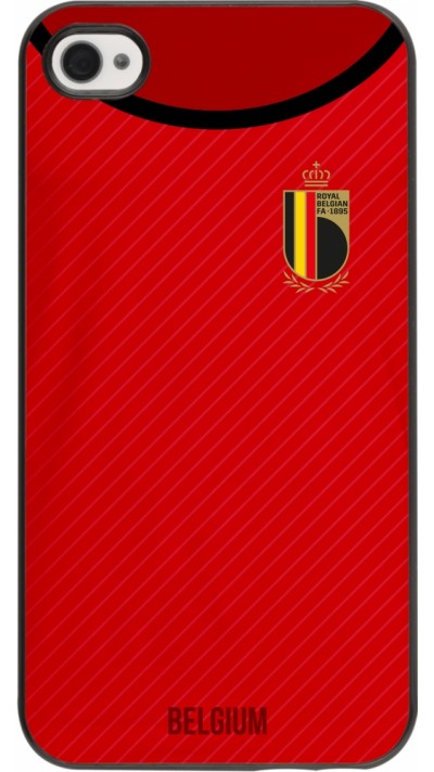 Coque iPhone 4/4s - Maillot de football Belgique 2022 personnalisable