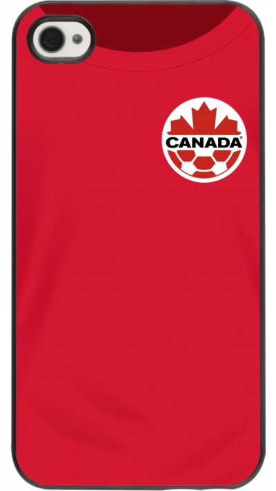Coque iPhone 4/4s - Maillot de football Canada 2022 personnalisable
