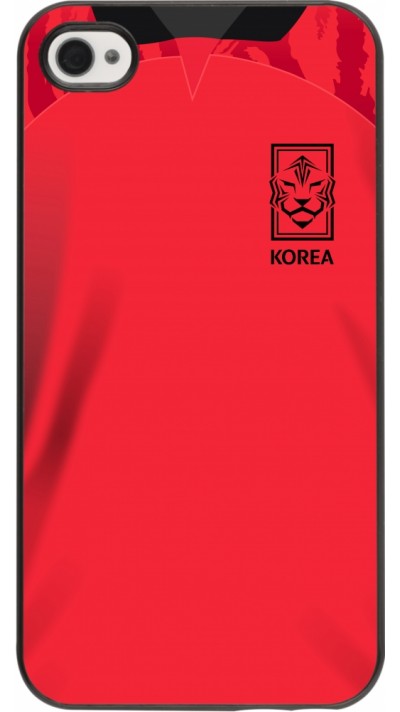 Coque iPhone 4/4s - Maillot de football Corée du Sud 2022 personnalisable