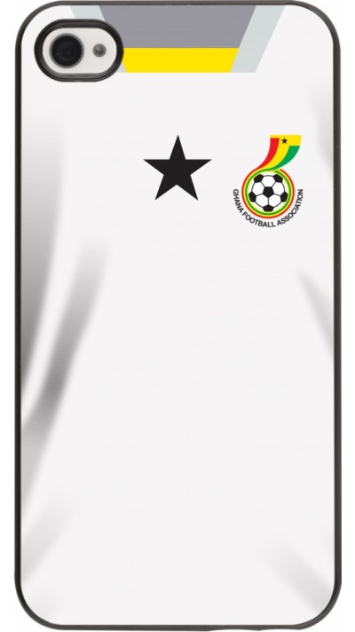 Coque iPhone 4/4s - Maillot de football Ghana 2022 personnalisable