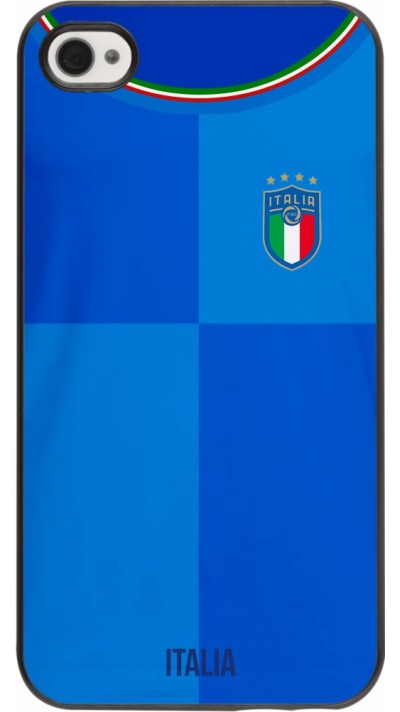 Coque iPhone 4/4s - Maillot de football Italie 2022 personnalisable