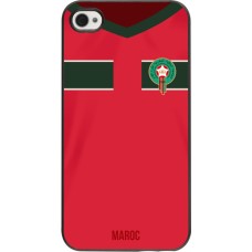 Coque iPhone 4/4s - Maillot de football Maroc 2022 personnalisable