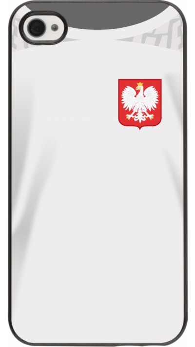 Coque iPhone 4/4s - Maillot de football Pologne 2022 personnalisable