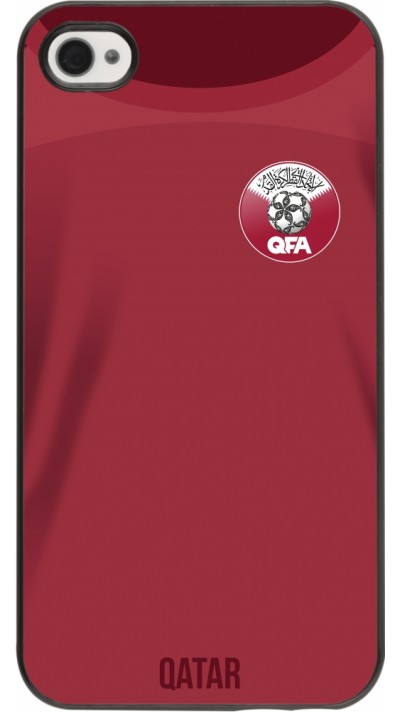 Coque iPhone 4/4s - Maillot de football Qatar 2022 personnalisable