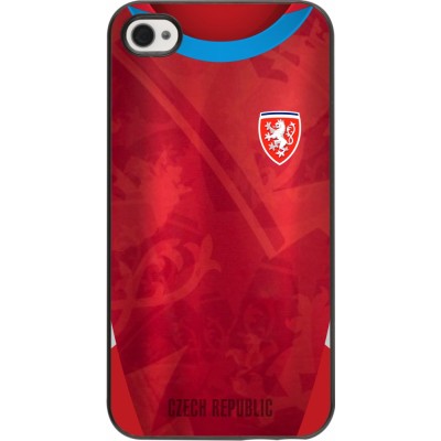 Coque iPhone 4/4s - Maillot de football République Tchèque personnalisable