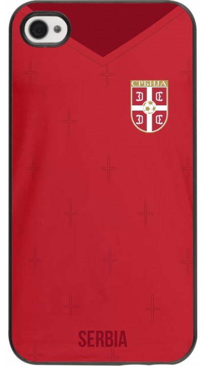 Coque iPhone 4/4s - Maillot de football Serbie 2022 personnalisable