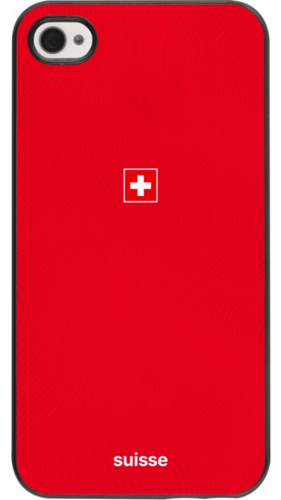 iPhone 4/4s Case Hülle - Schweiz 2026 personalisierbares Fussballtrikot