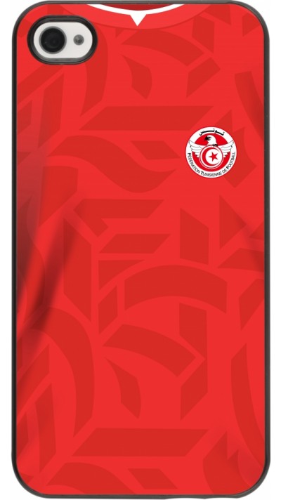 Coque iPhone 4/4s - Maillot de football Tunisie 2022 personnalisable