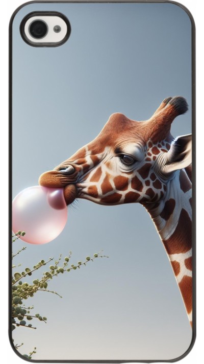 iPhone 4/4s Case Hülle - Giraffe mit Blase