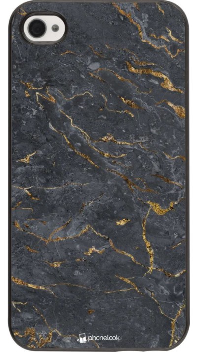 Hülle iPhone 4/4s - Grey Gold Marble