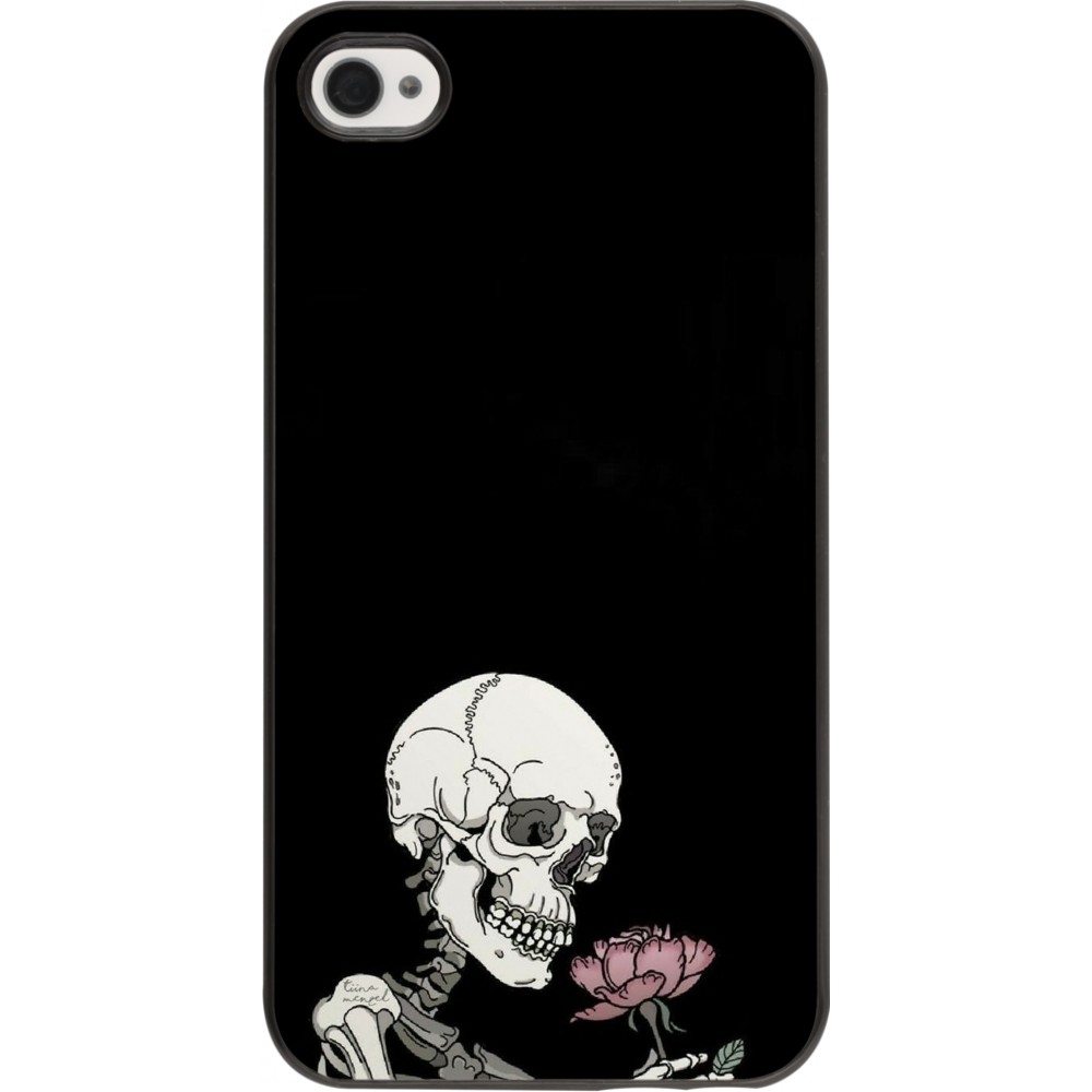 iPhone 4/4s Case Hülle - Halloween 2023 rose and skeleton