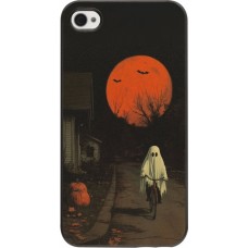 Coque iPhone 4/4s - Halloween 2025 Ghost on a bicycle