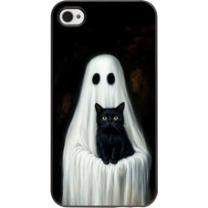 Coque iPhone 4/4s - Halloween 2025 Ghost with black cat