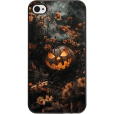 Coque iPhone 4/4s - Halloween 2025 Pumpkin with flowers