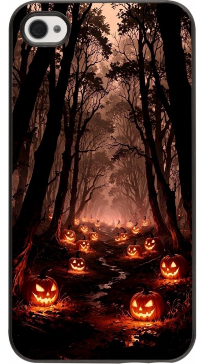 Coque iPhone 4/4s - Halloween 2025 Road of Terrifying Pumpkins