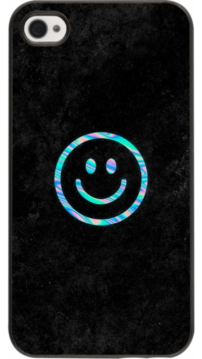 iPhone 4/4s Case Hülle - Happy smiley irisirt