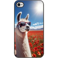 iPhone 4/4s Case Hülle - Lama Chic in Mohnblume