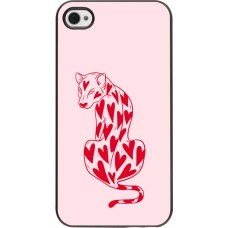 iPhone 4/4s Case Hülle - Leopard with hearts 2026