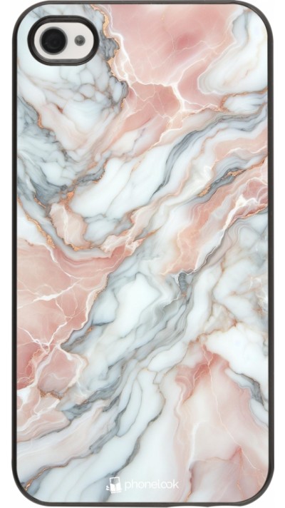 iPhone 4/4s Case Hülle - Rosa Leuchtender Marmor