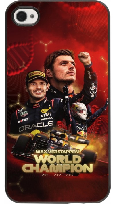 Coque iPhone 4/4s - Max Verstappen Champion 2023