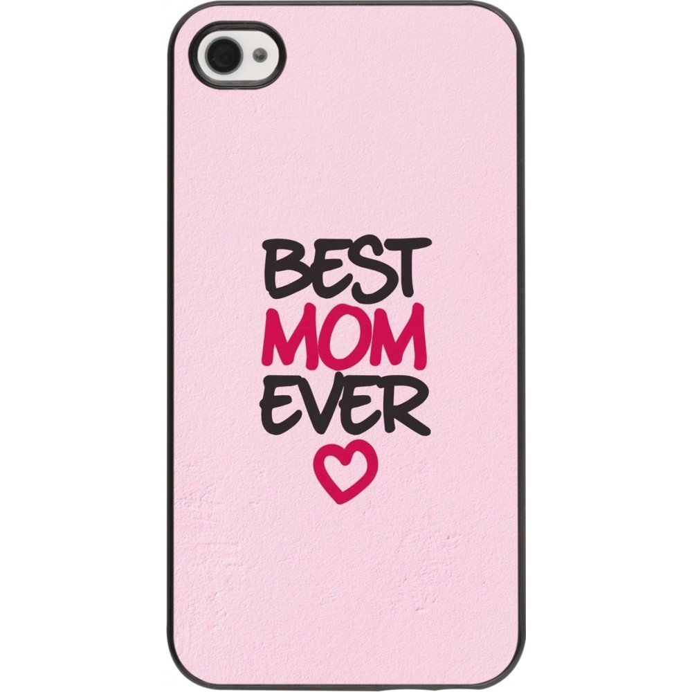 Coque iPhone 4/4s - Mom 2023 best Mom ever pink