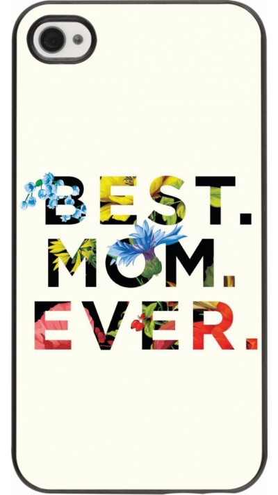 iPhone 4/4s Case Hülle - Mom 2023 best Mom ever flowers