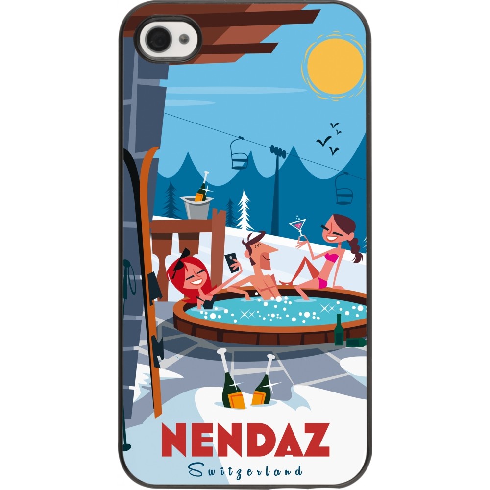 iPhone 4/4s Case Hülle - Nendaz Mountain Jacuzzi