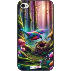 Coque iPhone 4/4s - Oiseau Nid Forêt