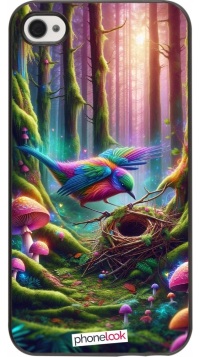 Coque iPhone 4/4s - Oiseau Nid Forêt