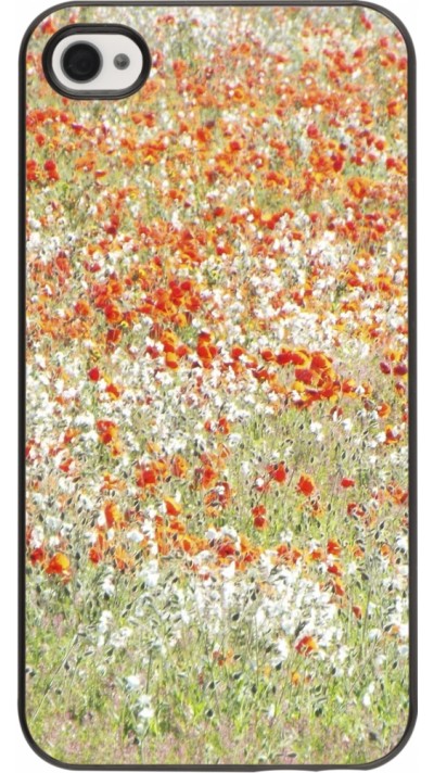 Coque iPhone 4/4s - Petites fleurs peinture