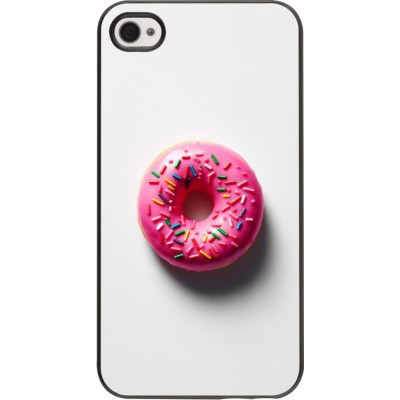 iPhone 4/4s Case Hülle - Weisser Hintergrund, pinker Donut