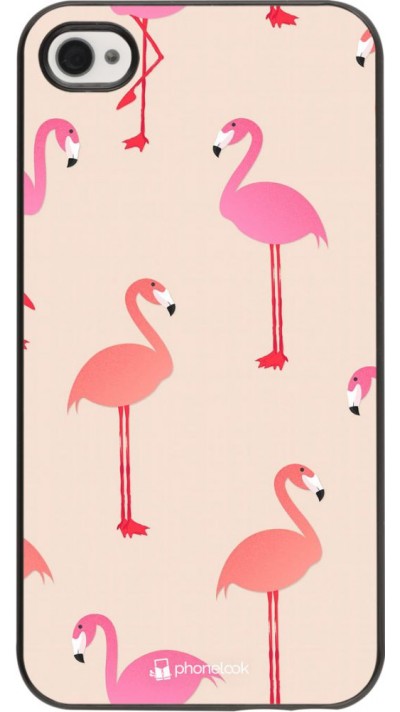 Hülle iPhone 4/4s - Pink Flamingos Pattern