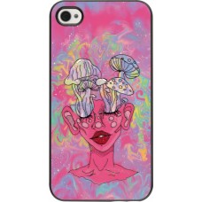 iPhone 4/4s Case Hülle - Psychedelic pink mushroom