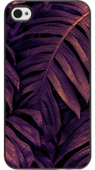 Coque iPhone 4/4s - Purple Light Leaves