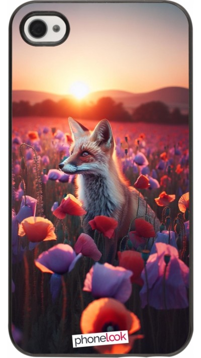 Coque iPhone 4/4s - Renard pourpre au crépuscule