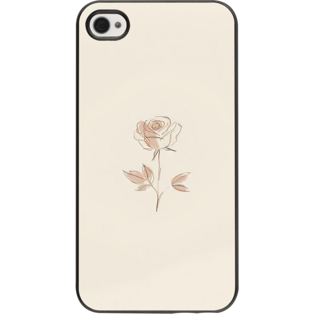 iPhone 4/4s Case Hülle - Rosa Sand Minimalistisch