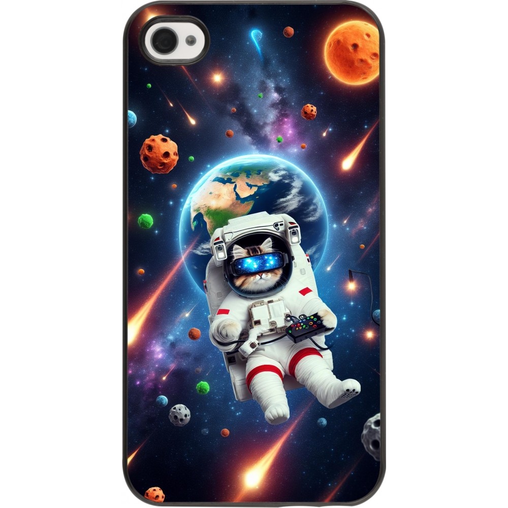 Coque iPhone 4/4s - VR SpaceCat Odyssey