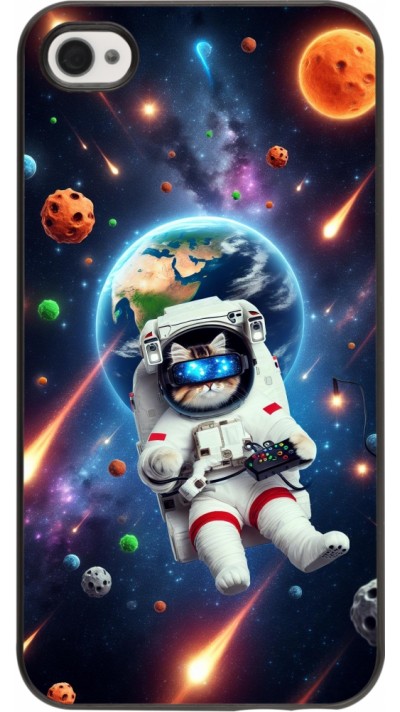 Coque iPhone 4/4s - VR SpaceCat Odyssey