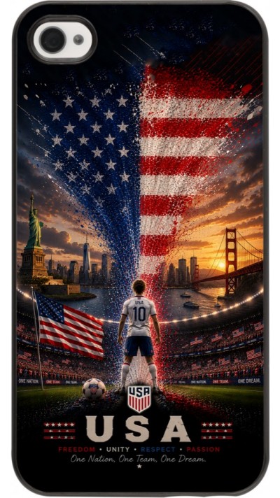 Coque iPhone 4/4s - Football États-Unis splash 2026