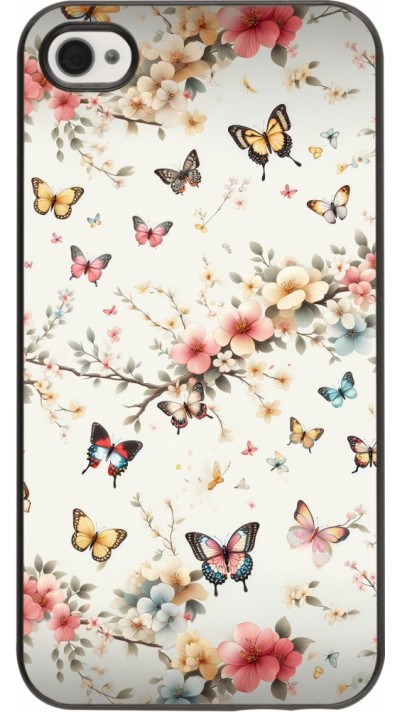Coque iPhone 4/4s - Spring 25 Papillons Légers