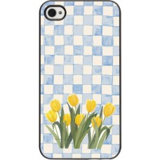 Coque iPhone 4/4s - Blue vichy tulips Spring 2026